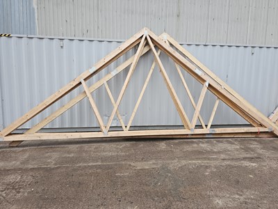 Lot Selection of Wooden Roof Trusses