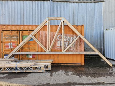 Lot Selection of Wooden Roof Trusses