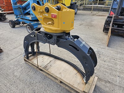 Lot Unused 2024 Toft TOFT04G Hydraulic Rotating Log Grab 45mm Pin to suit 4-6 Ton Excavator