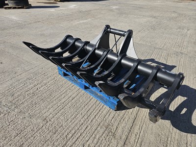 Lot Unused 2024 Hardlife 200-RRA2000 70' Root Rake 80mm Pins to suit 20 Ton Excavator