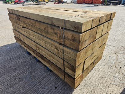 Lot 100mm x 200mm x 2400mm Wooden Sleeper (45 of)