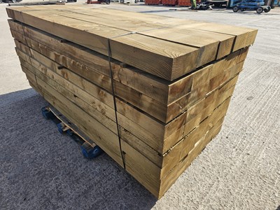 Lot 100mm x 200mm x 2400mm Wooden Sleeper (45 of)