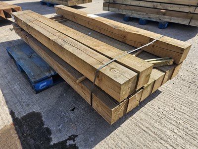 Lot 150mm x 150mm x 2400mm Wooden Post (9 of)