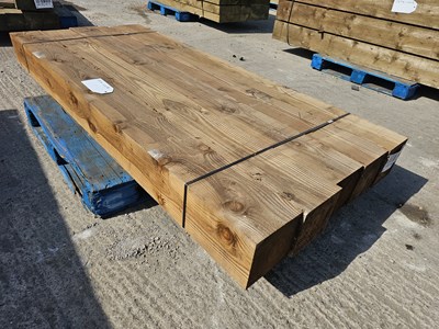 Lot 200mm x 200mm x 2400mm Wooden Post (5 of)