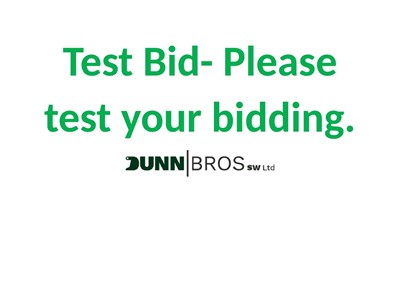 Lot TEST LOT - PLEASE TEST YOUR BIDDING