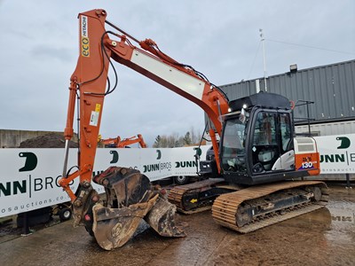 Lot 182 - 2020 Hitachi ZX130LCN-6, 700mm Steel Tracks, VG, CV, Hill Hydraulic QH, Piped, 3 Way Camera, A/C, 72", 48", 24", 18" Bucket