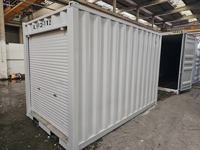 Lot Unused 12' Container, Roller Shutter Door