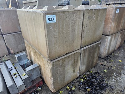 Lot 1600mm x 800mm x 800mm Concrete Lego Block (4 of)