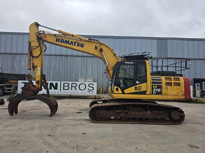 Lot 2017 Komatsu PC210LC-11 700mm Steel Tracks, VG, CV, Miller Hydraulic QH, Piped, Reverse & Blind Spot Camera, A/C, Geith 5 Finger Grab