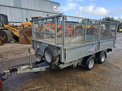 Lot 2021 Ifor Williams TT3621-352 Twin Axle Caged Drop Side Tipping Trailer