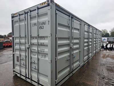 Lot Unused 40' High Cube Container, 4 Side Doors