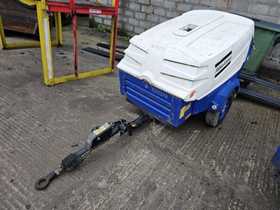 Lot 2014 Atlas Copco XAS47 Single Axle 2 Tool Compressor