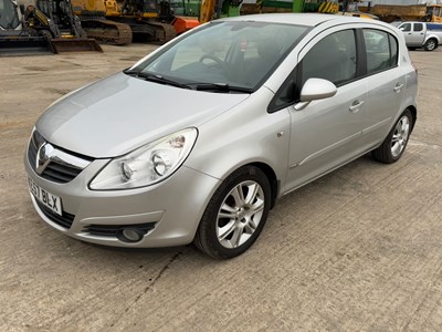 Lot 2007 Vauxhall Corsa Design 1.4, 5 Speed, 5 Door, A/C (Reg. Docs. Available, Tested 05/25)