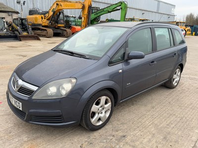 Lot 2007 Vauxhall Zafira Club 1.8 7 Seater, 5 Speed, 5 Door, A/C (Reg. Docs. Available)