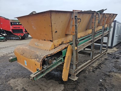 Lot 20' 400Volt Hopper Conveyor & Frame