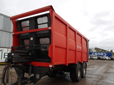 Lot KTwo Rodeo 2000HP 14 Ton Twin Axle Ejector Trailer, Hydraulic Drawbar, Air Brakes, Hydraulic Rear Door, Reversing Camera.