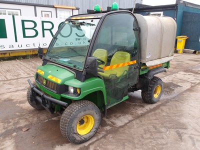 Lot 2007 John Deere HPX Gator 4WD Diesel Utility Vehicle, Hydraulic Tipping Body, Full Cab, Ifor Willams Canopy