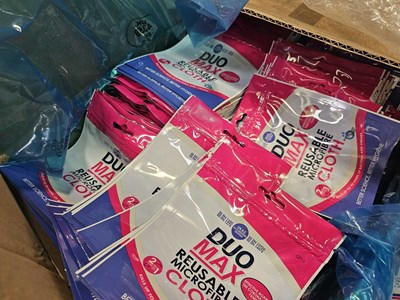 Lot Pallet of Duo Max Microfibre Cloth Packets (Empty)