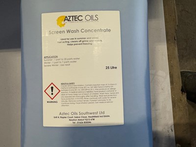 Lot Unused 25 Litre Screen Wash (Concentrate)