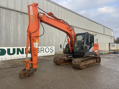 Lot 2017 Hitachi ZX130LCN-6, 700mm Steel Tracks, Hydraulic QH, Piped, Reverse Camera, A/C