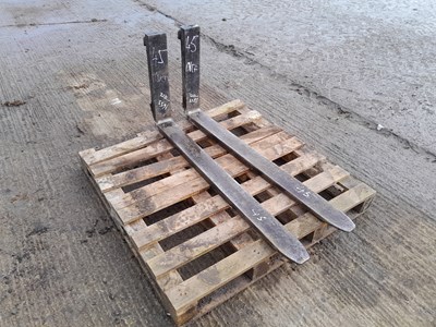 Lot 45" Pallet Forks to suit Forklift (2 of)