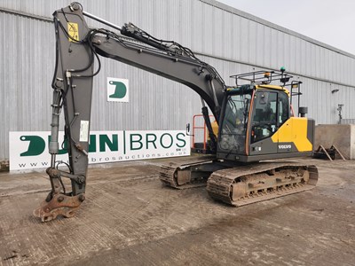 Lot 2016 Volvo EC140EL,700mm steel tracks, piped,CV,boxing ring, AC, QH