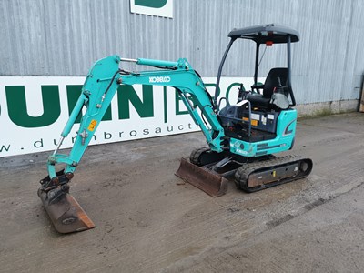 Lot 2018 Kobelco SK17SR-3, Manual QH, Expanding undercarriage, Grading blade, Grading bucket