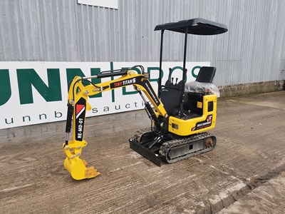 Lot 2024 Rock Equipment Tiny Titan 1 Ton excavator with 1ft digging bucket