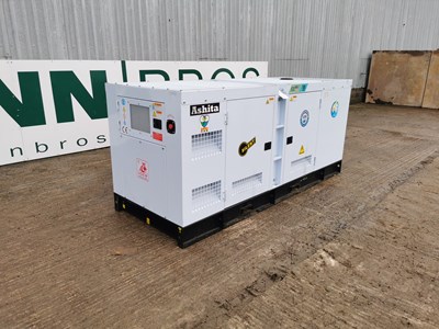 Lot Unused 2025 Ashita Ag3-185ECO 185KVA Static Generator, 6 Cylinder Engine