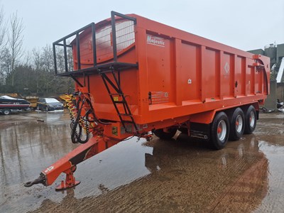 Lot 120 - 2012 Larrington Majestic Tri Axle Draw Bar Tipping Trailer, Sprung Draw Bar, Front Lift Axle, Air Brakes, ABS, Hydraulic Tail Gate, Easy Sheet