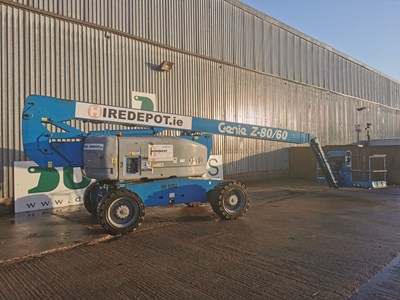 Lot Genie Z80/60 4x4 Diesel Articulated Boom Lift, 25.7m Working Height, 227kg Platform Capacity