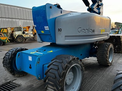 Lot Genie Z80 4x4 Diesel Articulated Boom Lift, 25.7m Working Height, 227kg Platform Capacity, Power To Platform