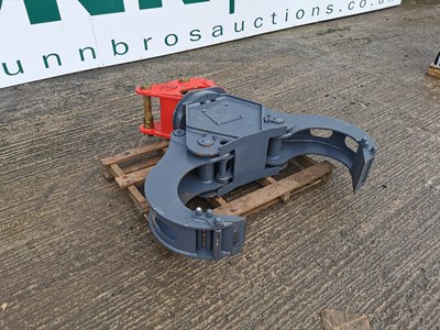 Lot Unused 2024 KBKC LS600 Hydraulic Rotating Log Splitter On 50MM Pins To Suit 6-8 Ton Excavator