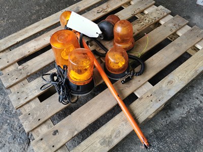 Lot Orange Warning Beacons (6 Of)