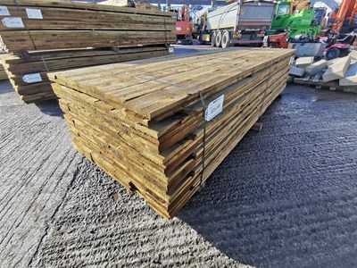 Lot Tanalised Boards 22mm x 150mm x 3000mm (154 Total)