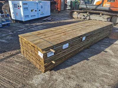 Lot Tanalised Boards 22mm x 145mm x 3600mm (154 Total)