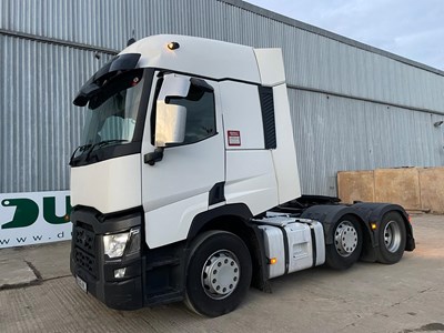 Lot 2016 Renault T460 Tractor Unit, 6x2 Mid Lift, Automictic Gear Box, Sleeper Cab, A/C, Climate Control, (Reg. Docs. Available, Tested 07/25)