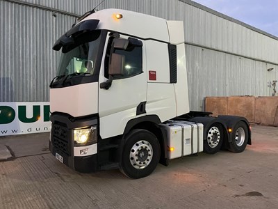 Lot 2015 Renault T460 Tractor Unit, 6x2 Mid Lift, Automatic Gear Box, Tipping Gear, Sleeper Cab, A/C, Climate Control (Reg. Docs. & Plating Cert. Available, Tested 2/25)