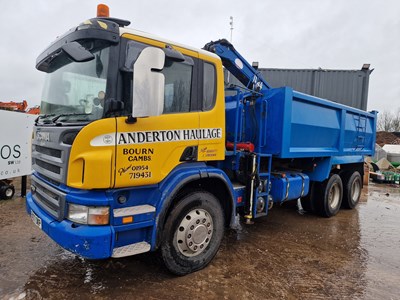 Lot 50 - Scania P310 6x4 Grab Lorry, HMF 1144 Crane, Manual Gear Box (Reg. Docs. Available)