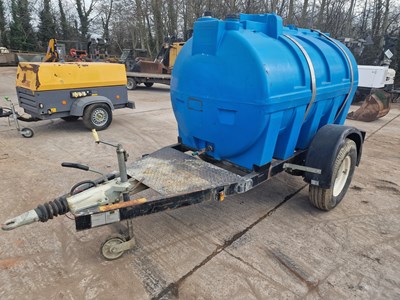 Lot 74 - 2015 Bowser Supply H2500 2500Ltr Single Axle Plastic Water Bowser