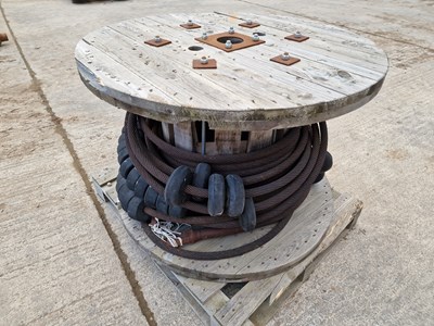 Lot 546 - Roll of Steel Cable with Rubber Rollers