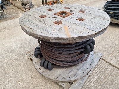 Lot 546 - Roll of Steel Cable with Rubber Rollers