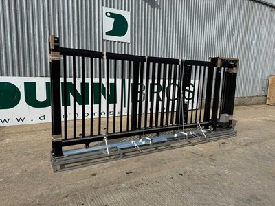 Lot 154 - Unused 20Ft Sliding Electric Gate Vertical Bars (Black) with Automation Kit
