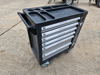 Lot 29 - Unused Germany Tools Gunterwagen 6 Drawer Tool Trolley complete with 159 Piece Tool Set