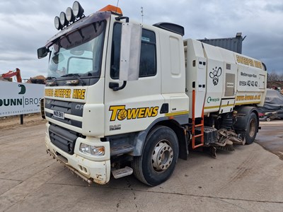 Lot 56 - 2009 DAF CF75.360 4x2 Scarab Sweeper Lorry, Reverse Camera, Manual Gear Box (Reg. Doc. Available)