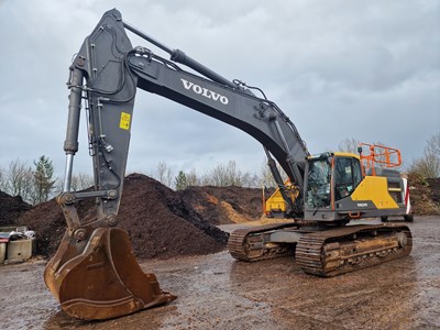 Lot 282 - 2018 Volvo EC480L, 700mm Steel Tracks, CV, Piped, Reverse & Blind Spot Camera, Auto Lube, A/C