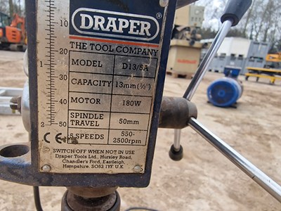 Lot 531 - Draper D13/5A 240Volt Pillar Drill