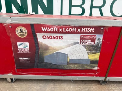 Lot 167 - New 40 Ft x 40 Ft x 13Ft High PVC Fabric Building