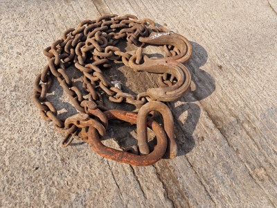 Lot 219 - Heavy Duty 2 Leg Lifting Chains