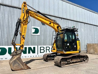 Lot 50 - 2019 JCB JZ141LC, 700MM Steel Tracks, Piped, Aux, Hydraulic Quick Hitch, LED Lights, Warning Beacon, Boxing Ring, Anti Vandal Guards, 48" Bulking Bucket
